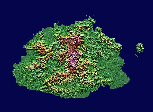 Mapa topograficzna Wysp Fidżi