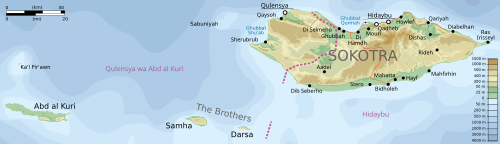 Mapa topograficzna Sokotry (DE)