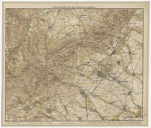 Mapa topograficzna okolic Homburga