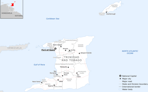 Mapa podstawowa Trynidadu i Tobago