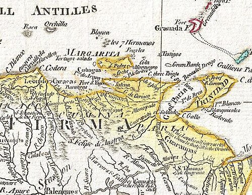 Trynidad jako część Wenezueli w 1795