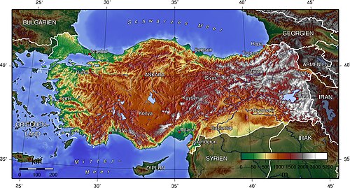 Topografia Turcji