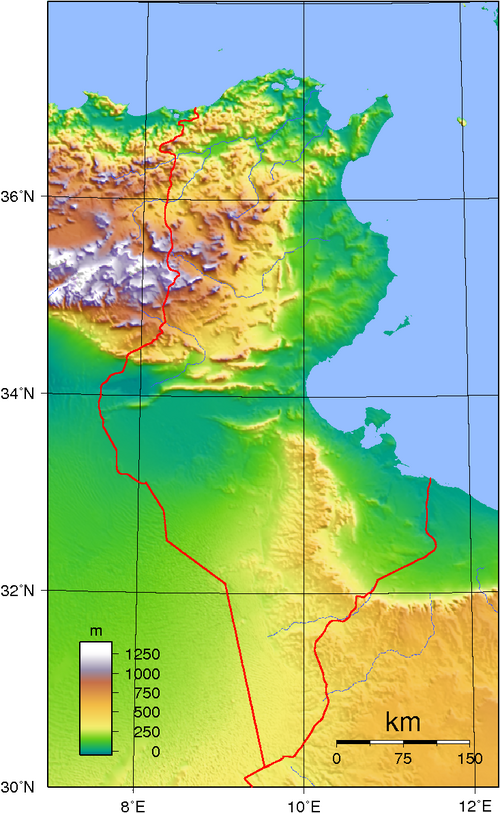 Topografia Tunezji