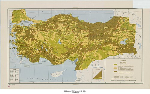 Nachylenia terenu Turcji - DPLA