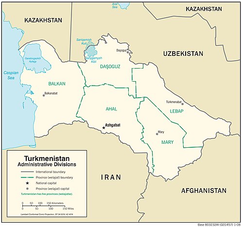 Podział administracyjny Turkmenistanu