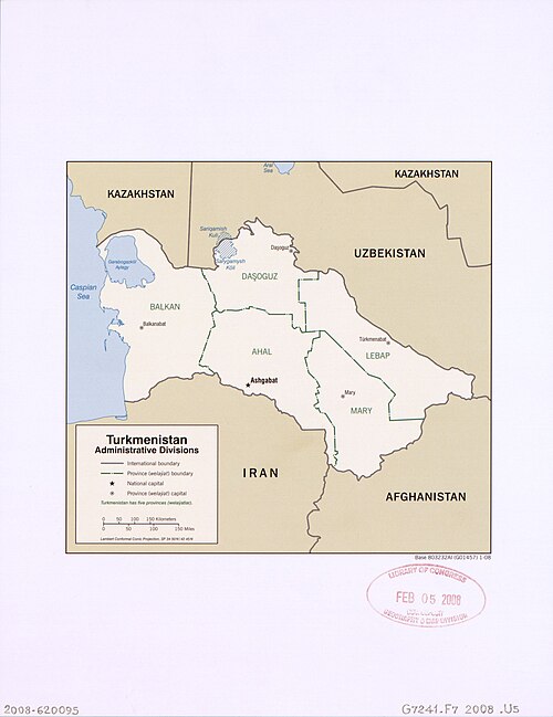 Podział administracyjny Turkmenistanu