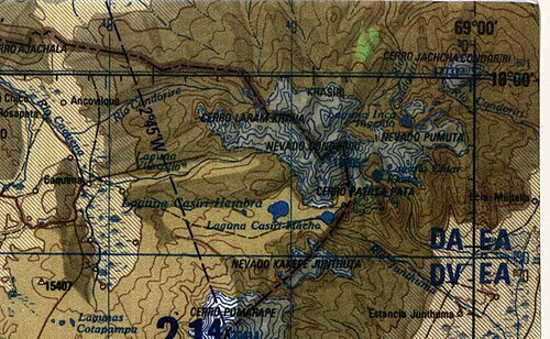 Condoriri - mapa historyczna