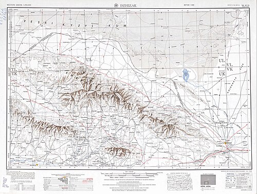 Mapa Uzbekistanu NK 42-10