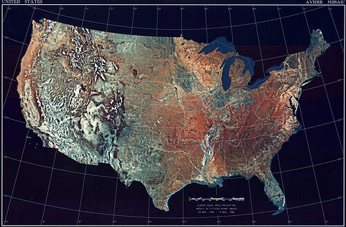 Mapa topograficzna USA