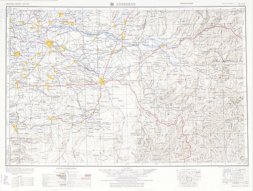 Mapa ZSRR NK 43-10 Andżan