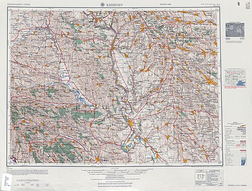 Mapa ZSRR NL 35-3 Kiszyniów