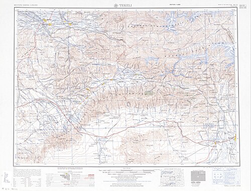 Mapa ZSRR NL 44-10 'Tekeli'
