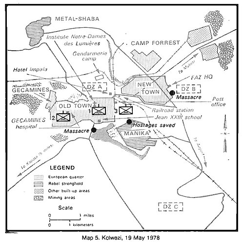 Wojskowa mapa Kolwezi USA