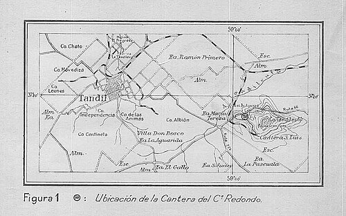 Położenie kamieniołomu Cerro Redondo
