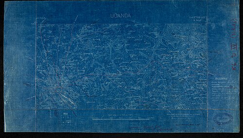 Uganda. Arkusz 86 U IV N. Górna połowa. Wrzesień 1907