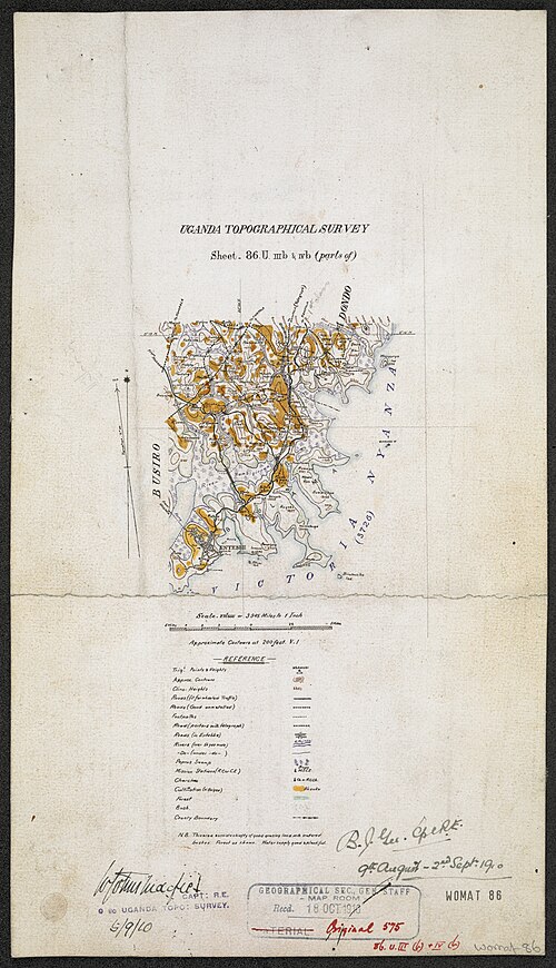 Topograficzny survey Ugandy. Arkusz 86.U. IIIb & IVb
