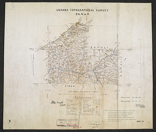 Przegląd topograficzny Ugandy (arkusz 7)