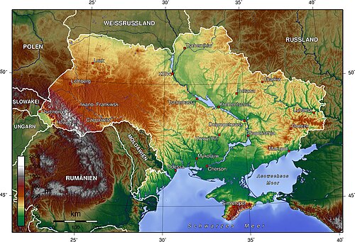 Ukraina topografia - niemiecki