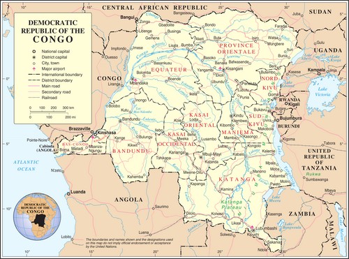 Mapa Konga Kinshasa