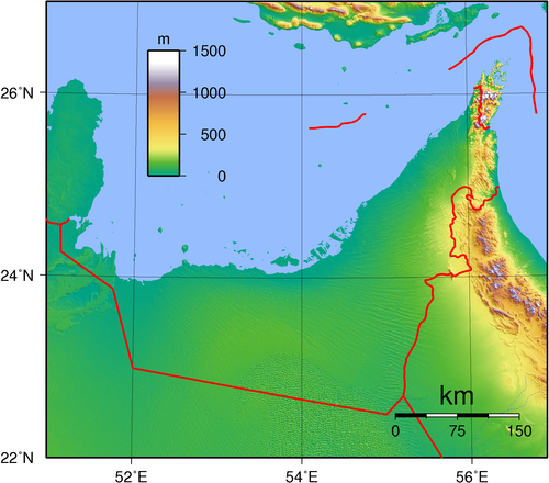 Topografia Zjednoczonych Emiratów Arabskich