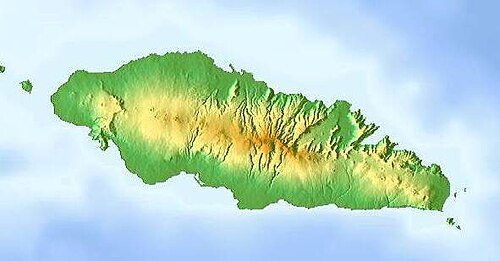 Mapa reliefu Upolu
