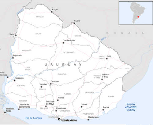 Mapa podstawowa Urugwaju