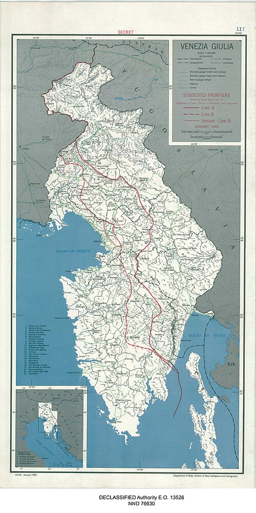 Wenecja Julijska - Proponowane Granice