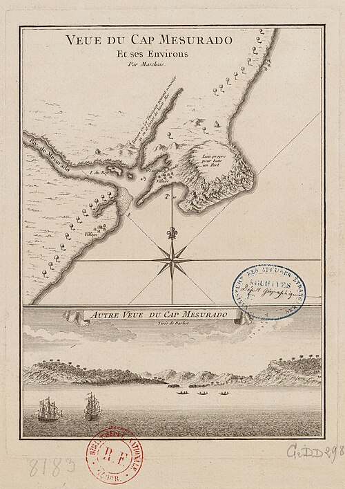 Przylądek Mesurado - mapa historyczna