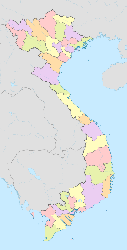 Mapa lokalizacji Wietnamu - kolorowa