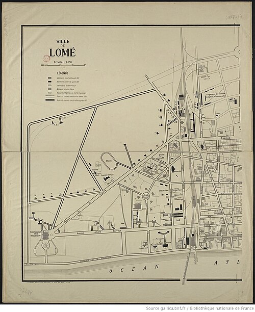 Miasto Lomé 1931 część lewa