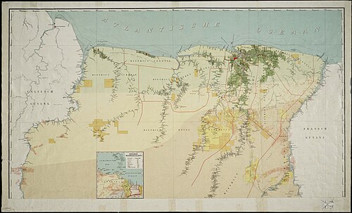 W.L. Loth - Mapa Surinamu (1899) - Arkusz A