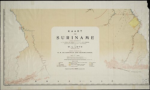 W.L. Loth - Mapa Surinamu (1899) - Arkusz B