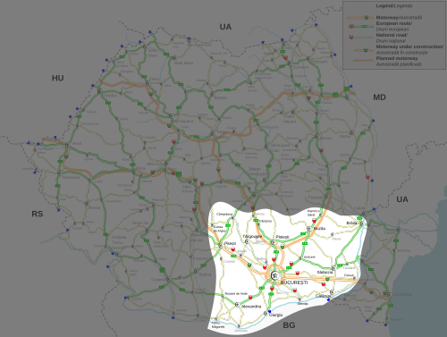 Mapa miast Muntenii