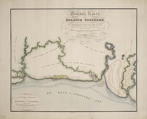Zachodnia część kolonii Surinamu (1835)