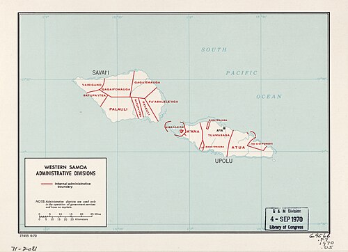 Samoa Zachodnia - Podział administracyjny
