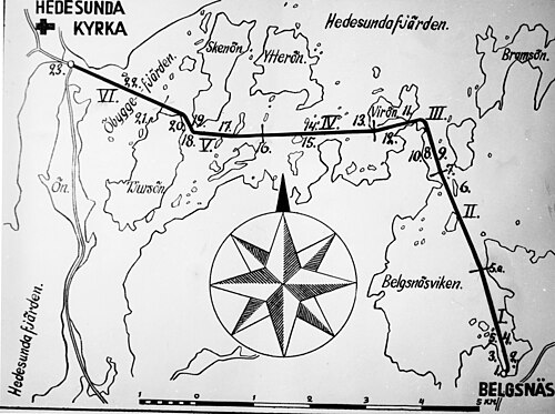 XLM.B784 Hedesunda. Mapa dla przewodnika Belgsnäs