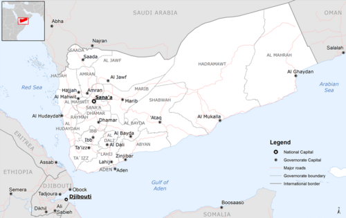 Mapa bazowa Jemenu