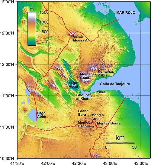 Topografia Yibuti