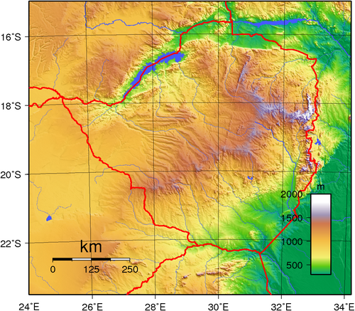 Topografia Zimbabwe